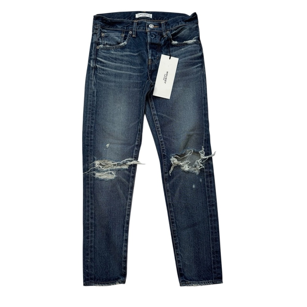 Moussy Vintage Women's 25 Distressed Dark Blue Skinny Jeans Latrobe